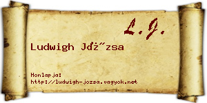 Ludwigh Józsa névjegykártya